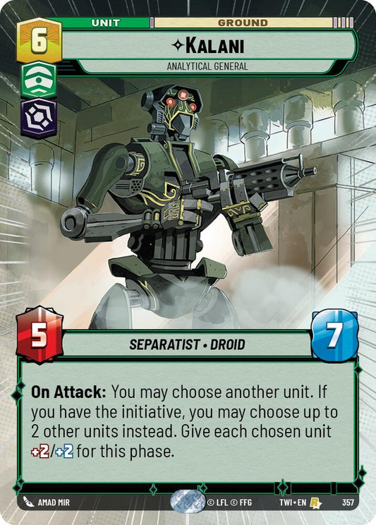 Star Wars: Unlimited: Kalani - Analytical General (Hyperspace) card image