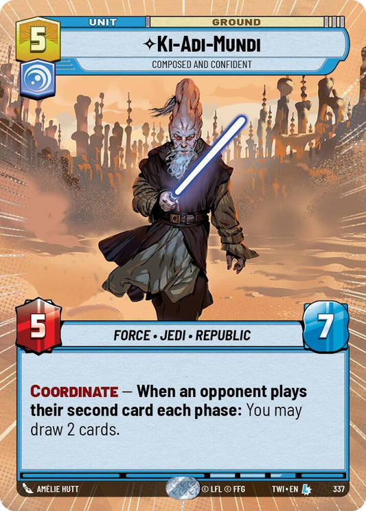 Star Wars: Unlimited: Ki-Adi-Mundi - Composed and Confident (Hyperspace) card image