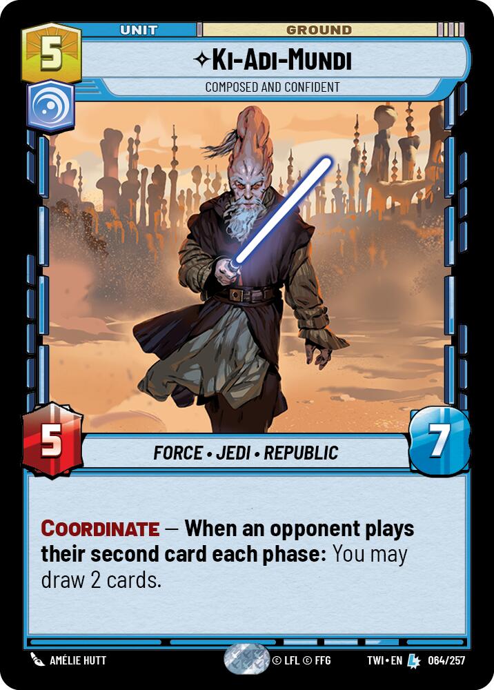 Star Wars: Unlimited: Ki-Adi-Mundi - Composed and Confident card image