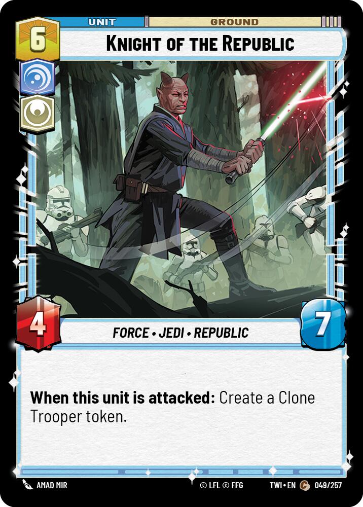 Star Wars: Unlimited: Knight of the Republic card image