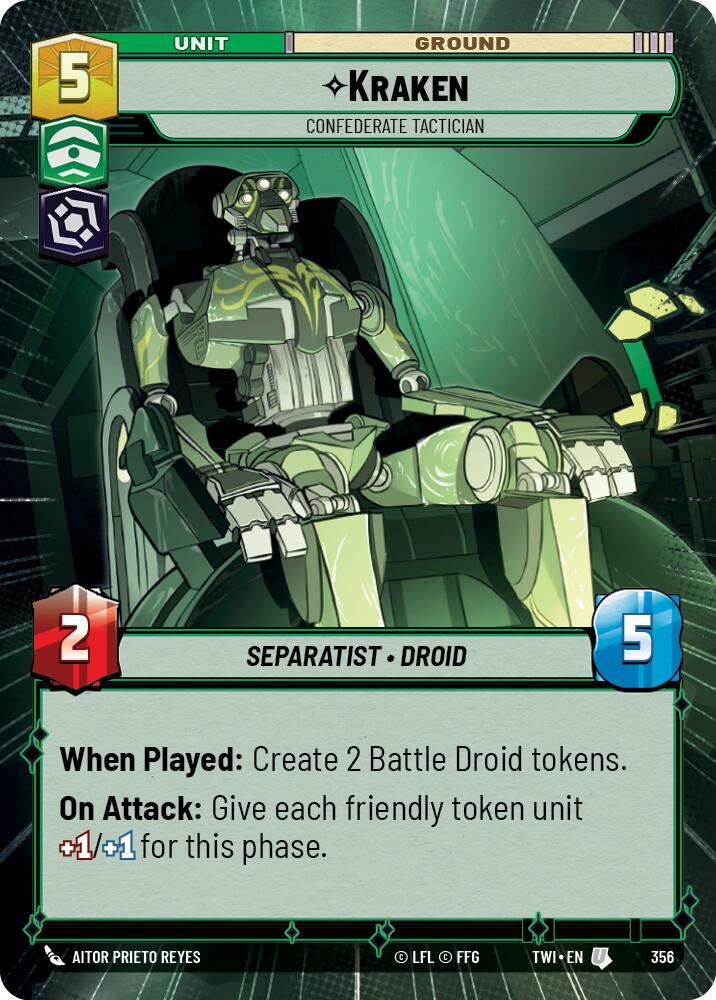 Star Wars: Unlimited: Kraken - Confederate Tactician (Hyperspace) card image