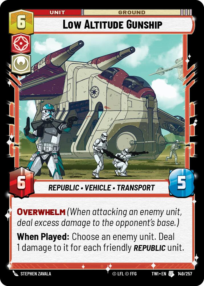 Star Wars: Unlimited: Low Altitude Gunship card image
