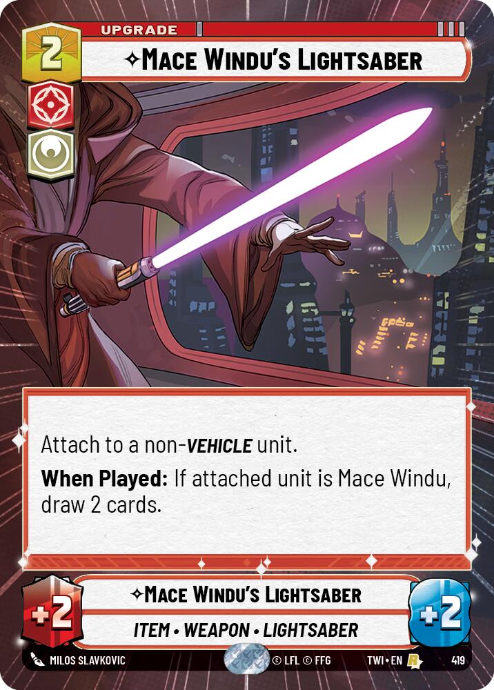 Star Wars: Unlimited: Mace Windu's Lightsaber (Hyperspace) card image