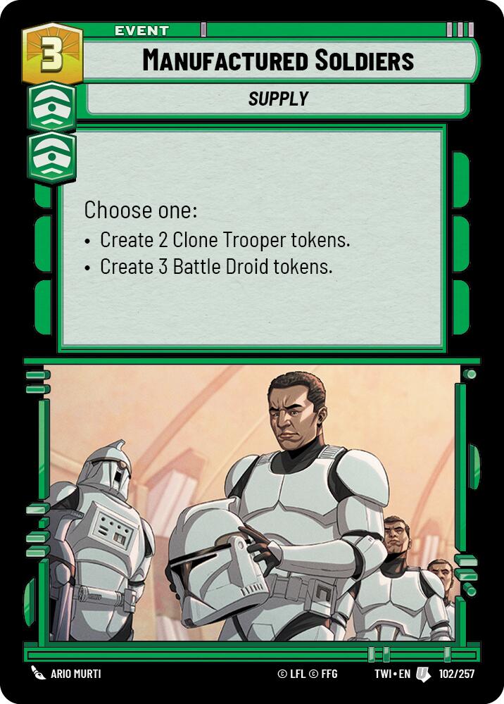 Star Wars: Unlimited: Manufactured Soldiers card image
