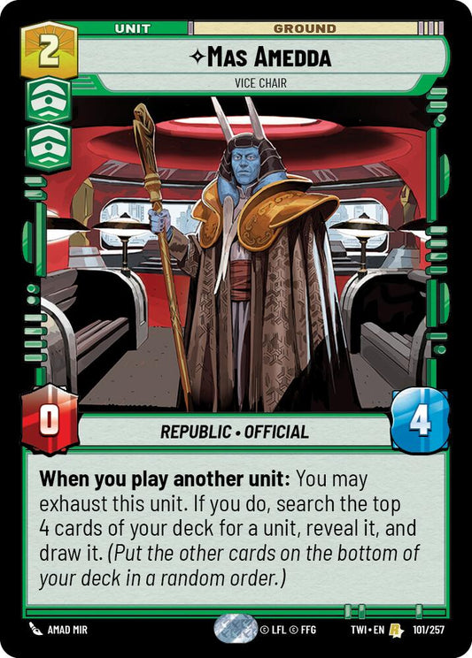 Star Wars: Unlimited: Mas Amedda - Vice Chair card image