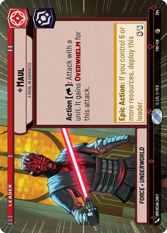 Star Wars: Unlimited: Maul - A Rival in Darkness (Hyperspace) card image