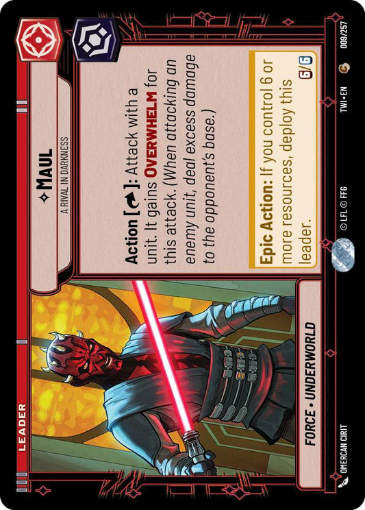 Star Wars: Unlimited: Maul - A Rival in Darkness card image