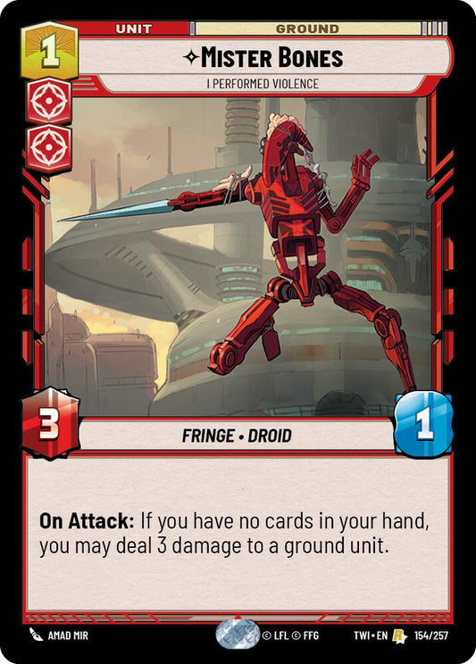 Star Wars: Unlimited: Mister Bones - I Performed Violence card image