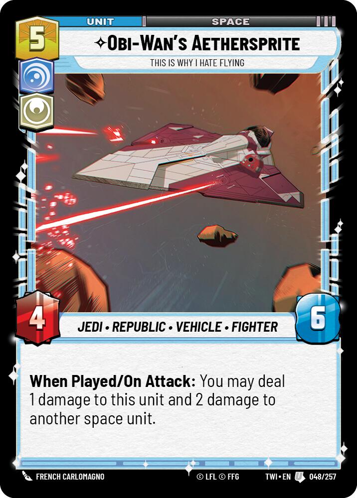 Star Wars: Unlimited: Obi-Wan’s Aethersprite - This is Why I Hate Flying card image