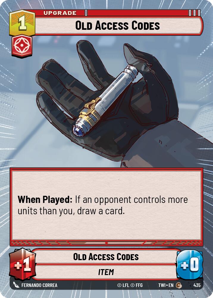Star Wars: Unlimited: Old Access Codes (Hyperspace) card image