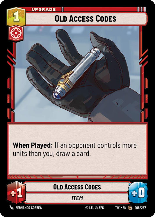 Star Wars: Unlimited: Old Access Codes card image