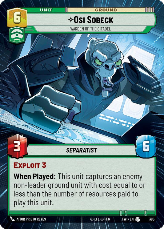 Star Wars: Unlimited: Osi Sobeck - Warden of the Citadel (Hyperspace) card image