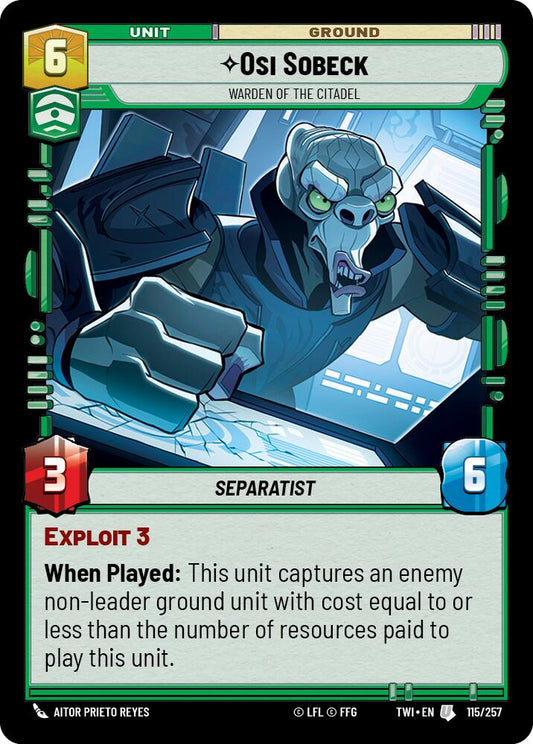 Star Wars: Unlimited: Osi Sobeck - Warden of the Citadel card image