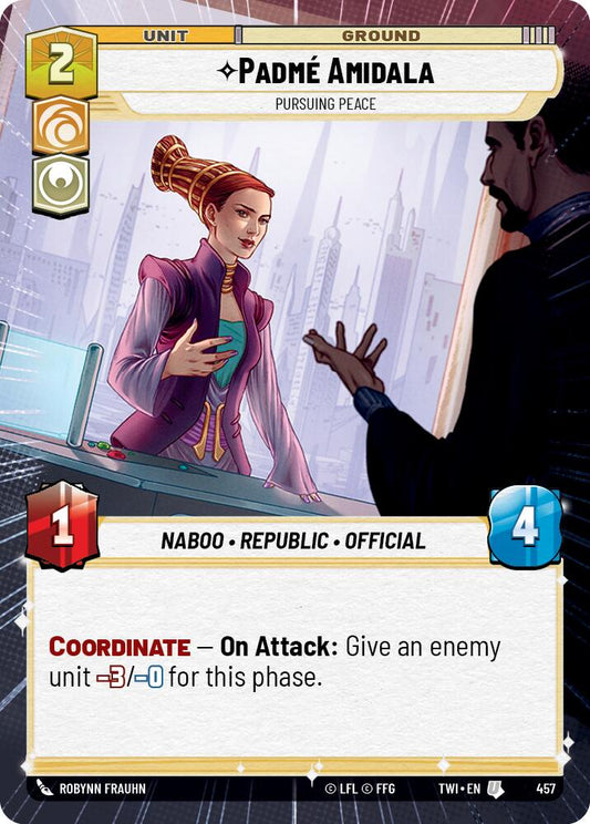 Star Wars: Unlimited: Padmé Amidala - Pursuing Peace (Hyperspace) card image