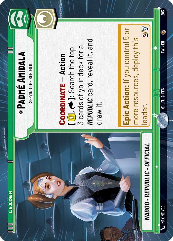 Star Wars: Unlimited: Padmé Amidala - Serving the Republic (Hyperspace) card image