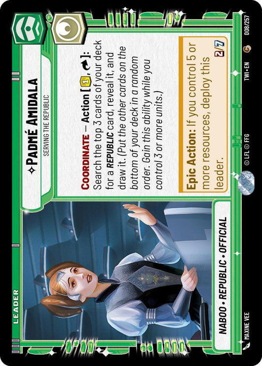 Star Wars: Unlimited: Padmé Amidala - Serving the Republic card image