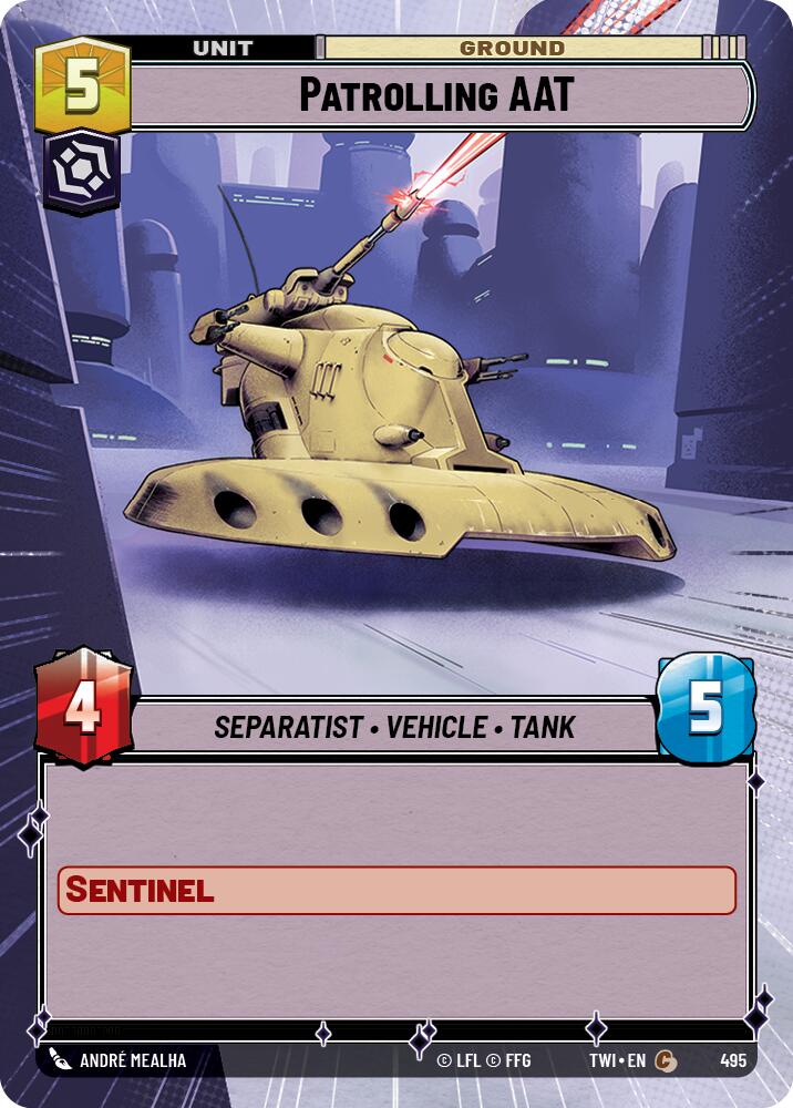 Star Wars: Unlimited: Patrolling AAT (Hyperspace) card image