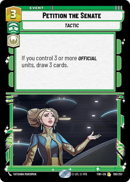 Star Wars: Unlimited: Petition the Senate card image