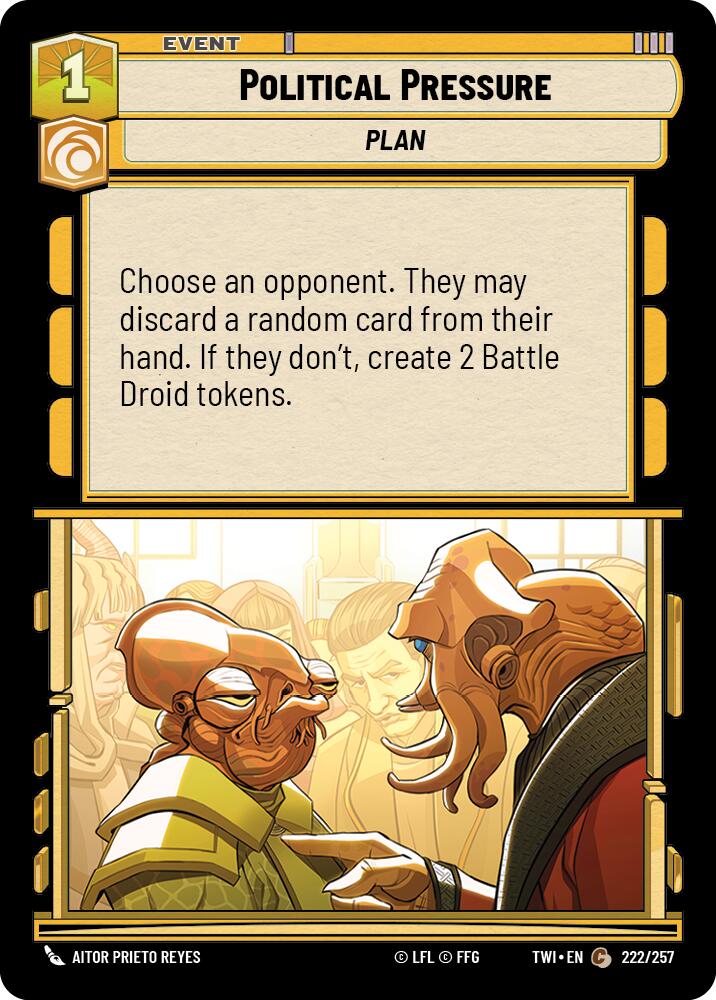 Star Wars: Unlimited: Political Pressure card image