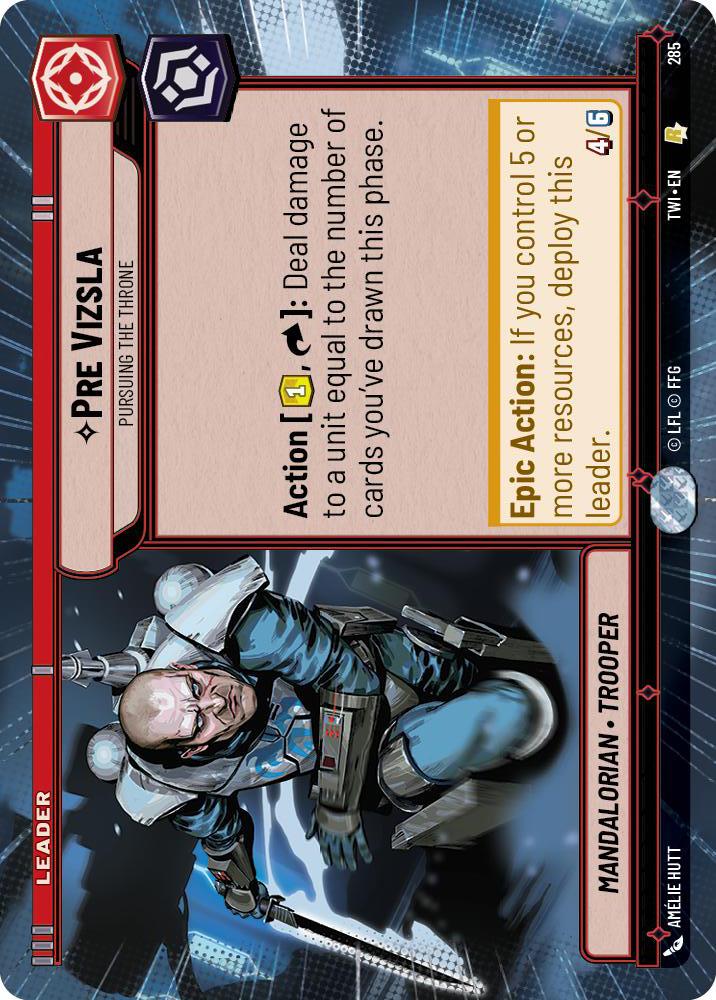Star Wars: Unlimited: Pre Vizsla - Pursuing the Throne (Hyperspace) card image