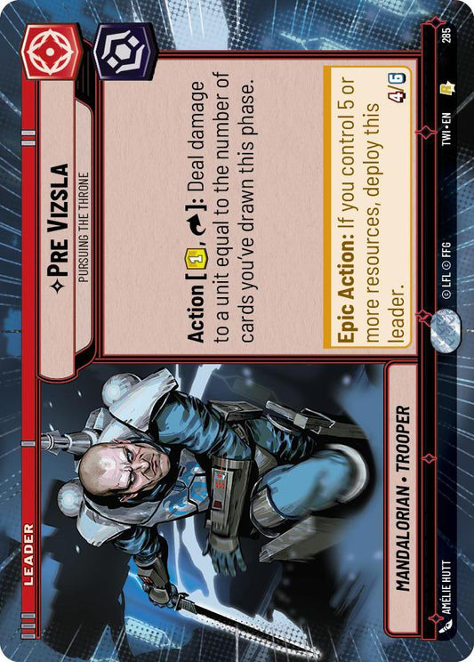 Star Wars: Unlimited: Pre Vizsla - Pursuing the Throne (Hyperspace) card image