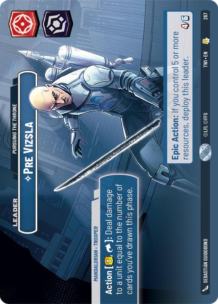 Star Wars: Unlimited: Pre Vizsla - Pursuing the Throne (Showcase) card image