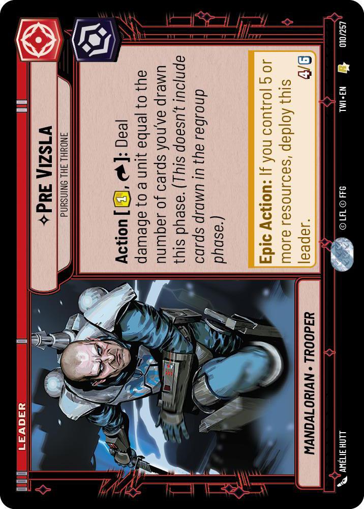 Star Wars: Unlimited: Pre Vizsla - Pursuing the Throne card image