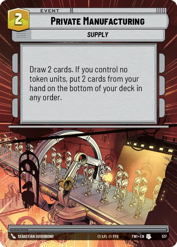 Star Wars: Unlimited: Private Manufacturing (Hyperspace) card image