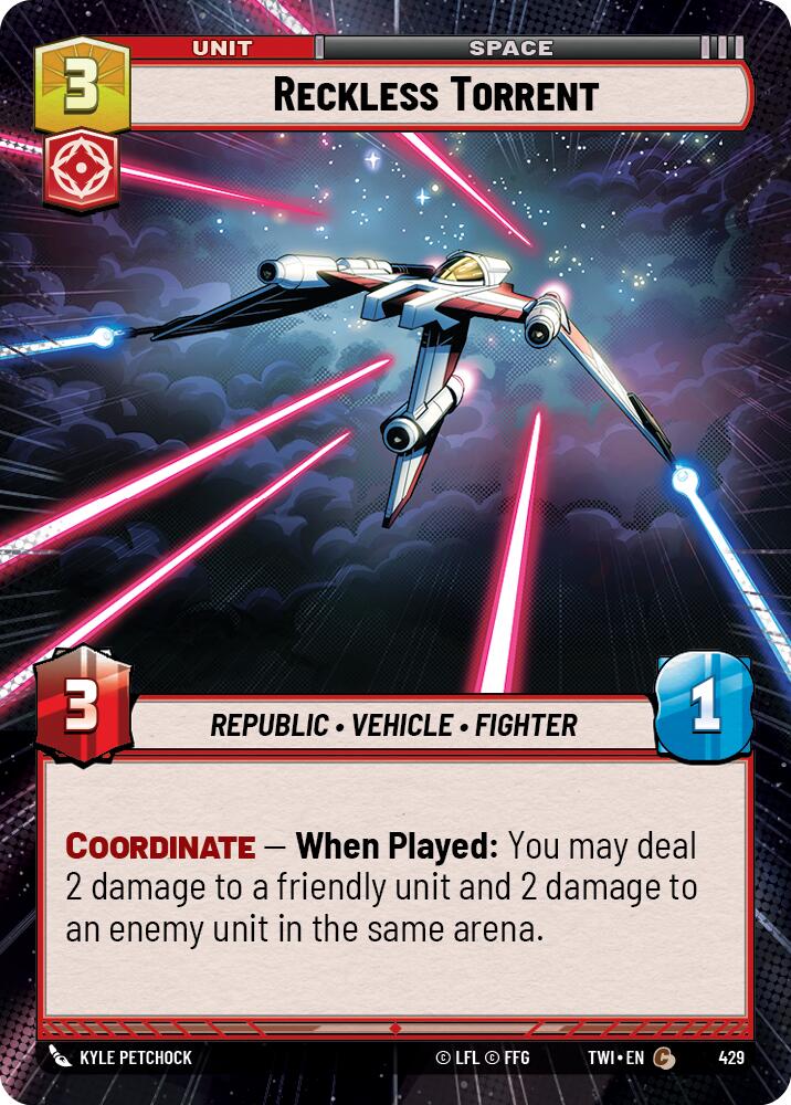 Star Wars: Unlimited: Reckless Torrent (Hyperspace) card image