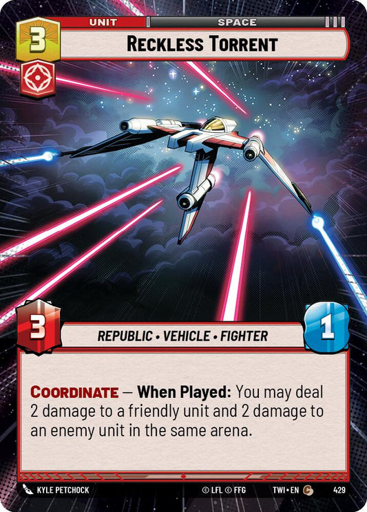 Star Wars: Unlimited: Reckless Torrent (Hyperspace) card image