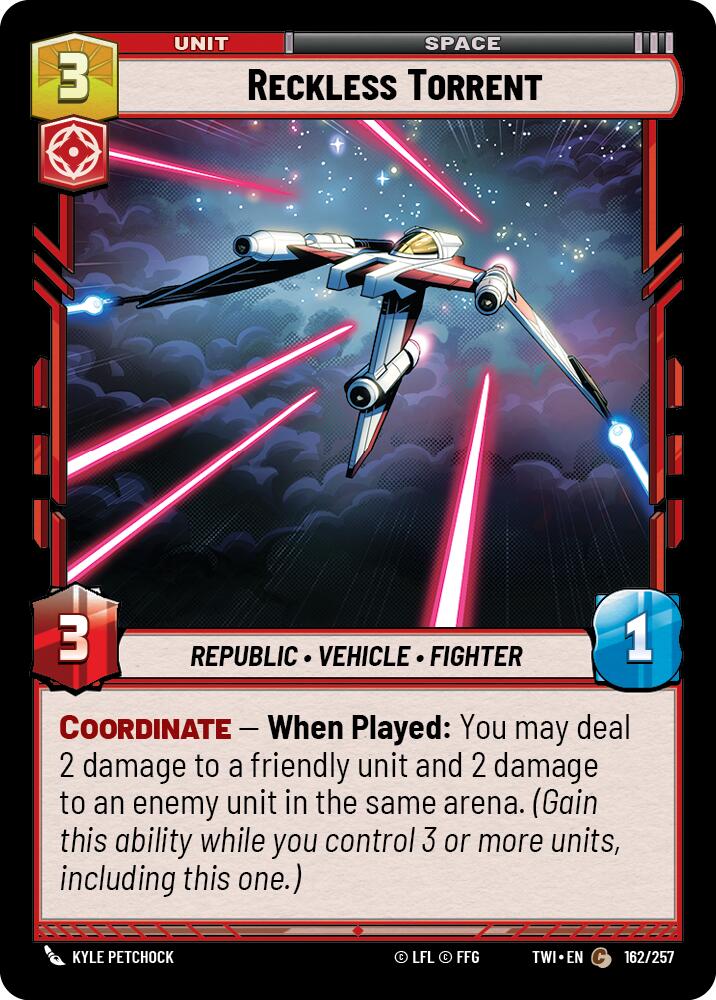 Star Wars: Unlimited: Reckless Torrent card image