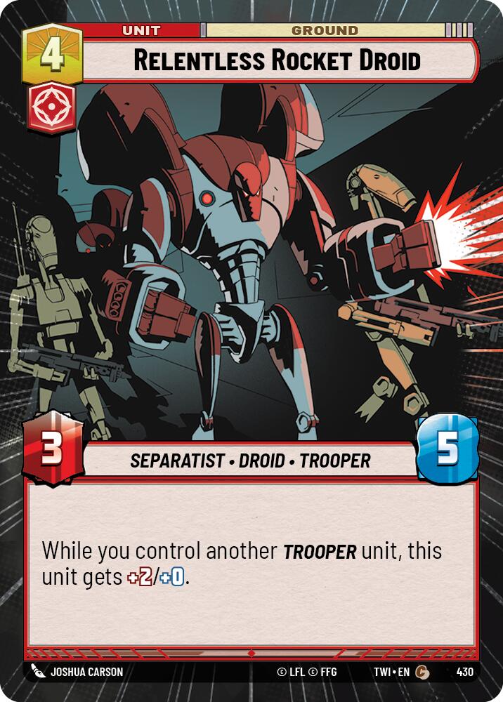 Star Wars: Unlimited: Relentless Rocket Droid (Hyperspace) card image