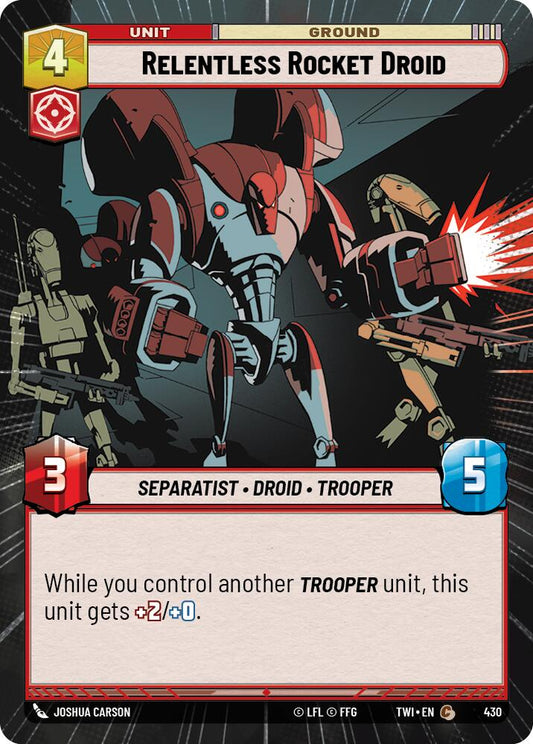 Star Wars: Unlimited: Relentless Rocket Droid (Hyperspace) card image