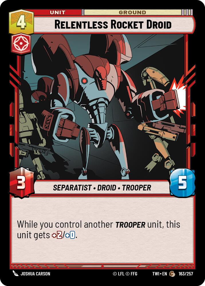 Star Wars: Unlimited: Relentless Rocket Droid card image