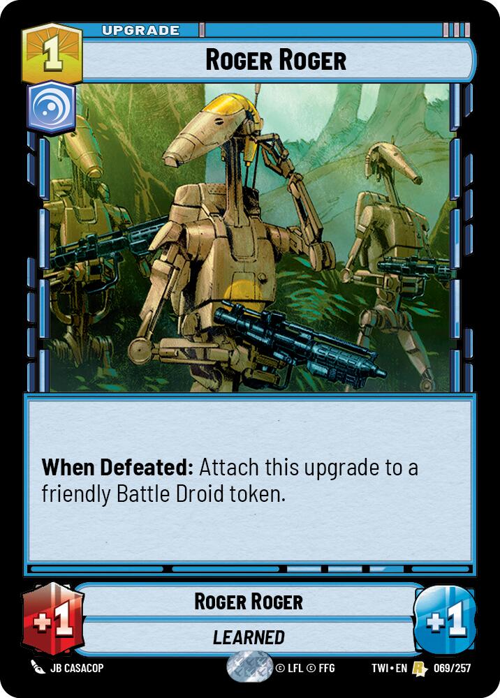 Star Wars: Unlimited: Roger Roger card image