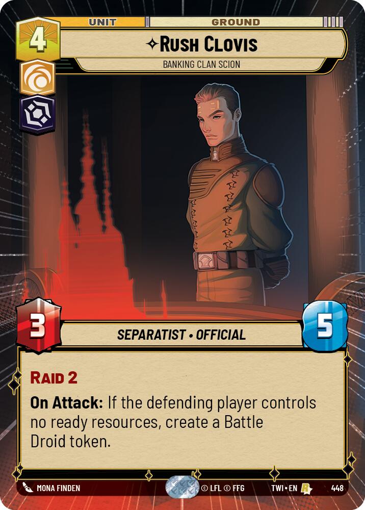 Star Wars: Unlimited: Rush Clovis - Banking Clan Scion (Hyperspace) card image