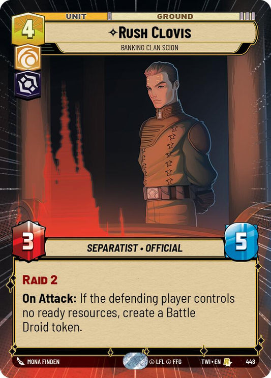 Star Wars: Unlimited: Rush Clovis - Banking Clan Scion (Hyperspace) card image