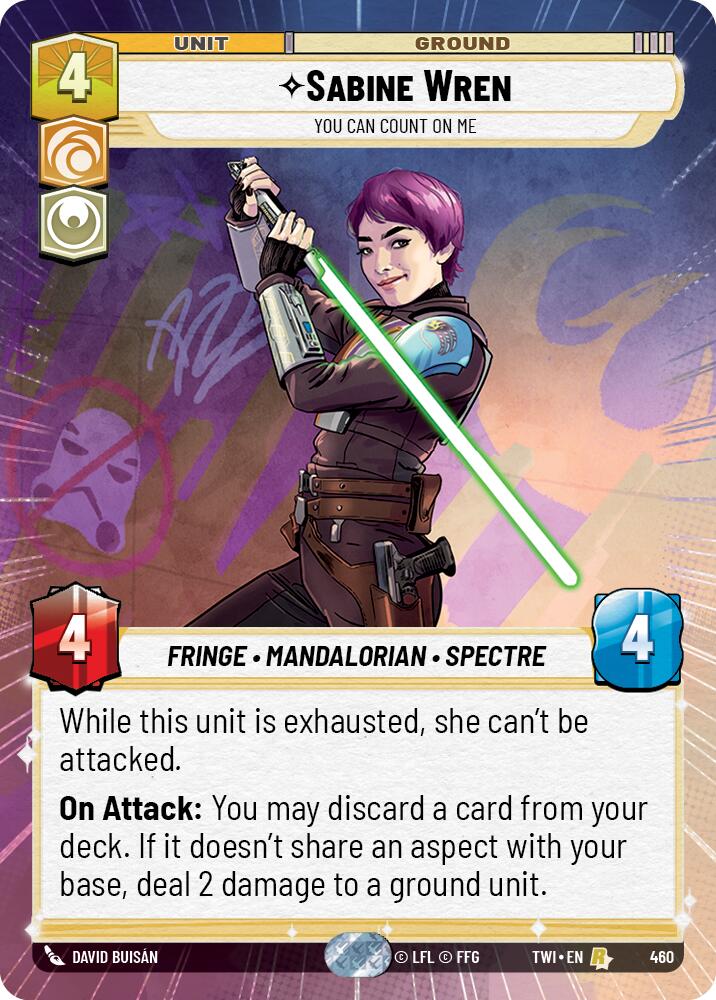 Star Wars: Unlimited: Sabine Wren - You Can Count On Me (Hyperspace) card image