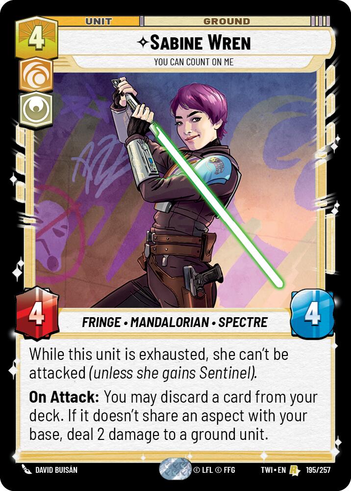 Star Wars: Unlimited: Sabine Wren - You Can Count On Me card image