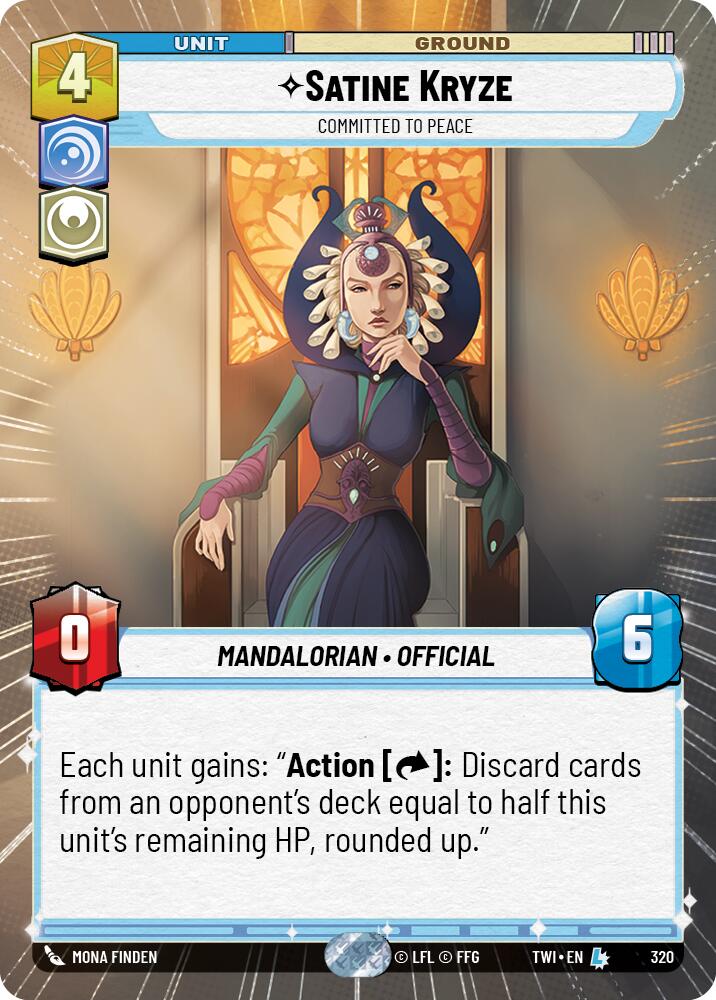 Star Wars: Unlimited: Satine Kryze - Committed to Peace (Hyperspace) card image