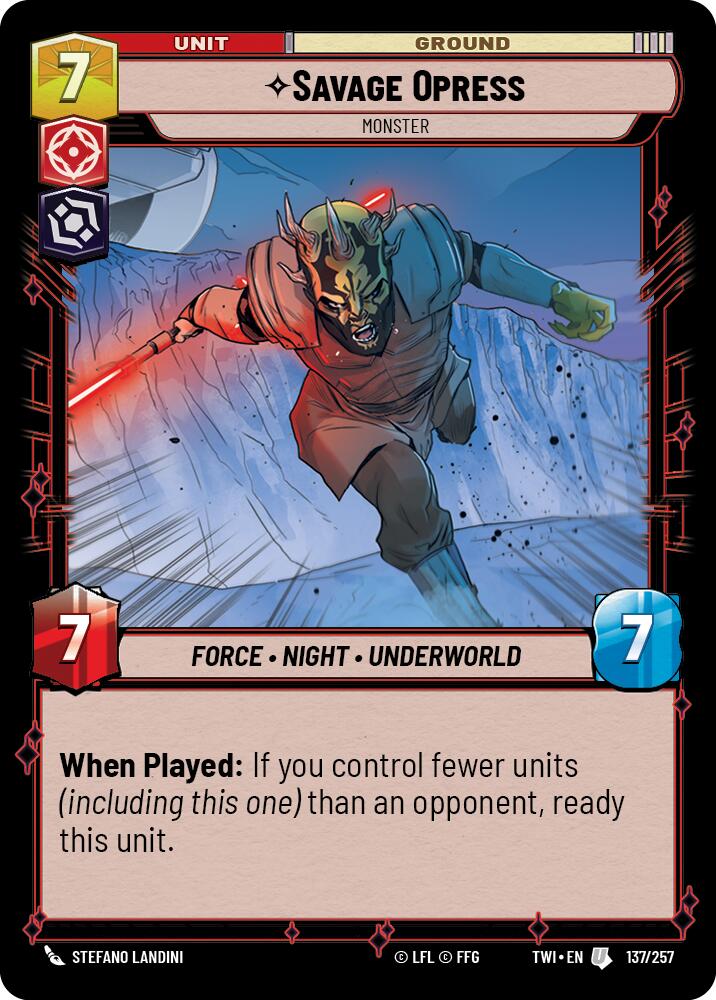 Star Wars: Unlimited: Savage Opress - Monster card image