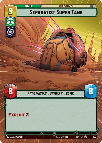 Star Wars: Unlimited: Separatist Super Tank (Hyperspace) card image
