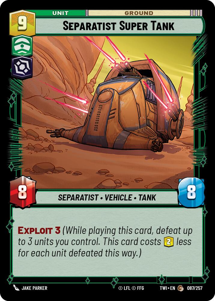 Star Wars: Unlimited: Separatist Super Tank card image