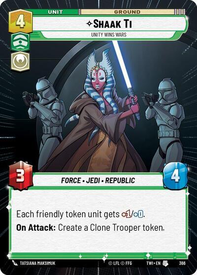 Star Wars: Unlimited: Shaak Ti - Unity Wins Wars (Hyperspace) card image