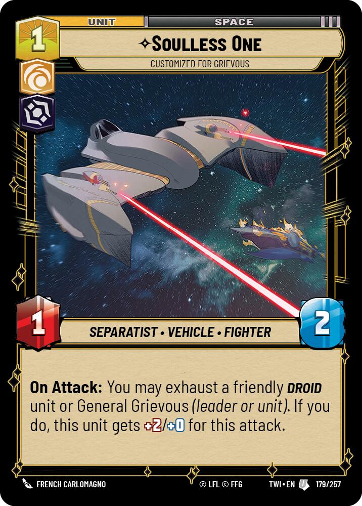Star Wars: Unlimited: Soulless One - Customized for Grievous card image