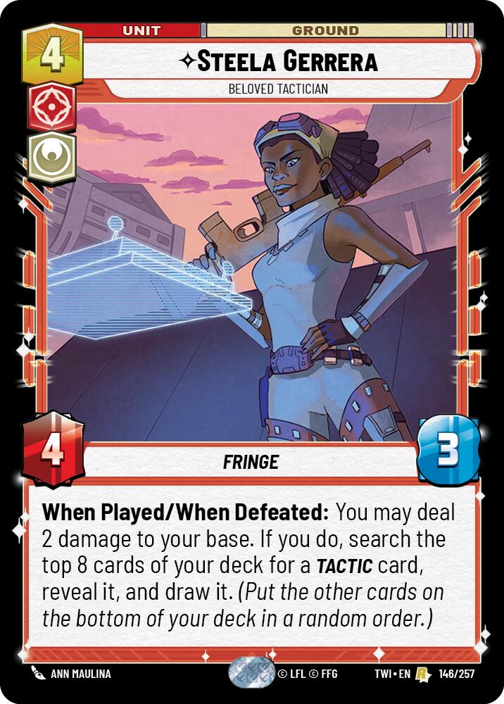 Star Wars: Unlimited: Steela Gerrera - Beloved Tactician card image