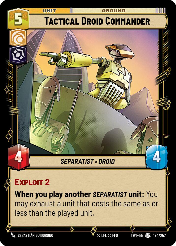 Star Wars: Unlimited: Tactical Droid Commander card image