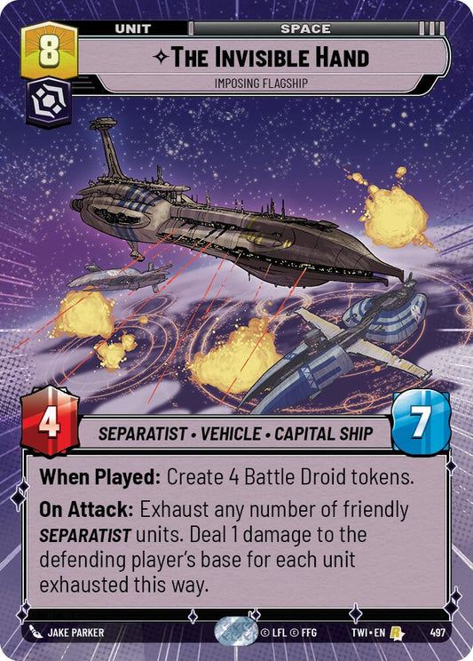 Star Wars: Unlimited: The Invisible Hand - Imposing Flagship (Hyperspace) card image