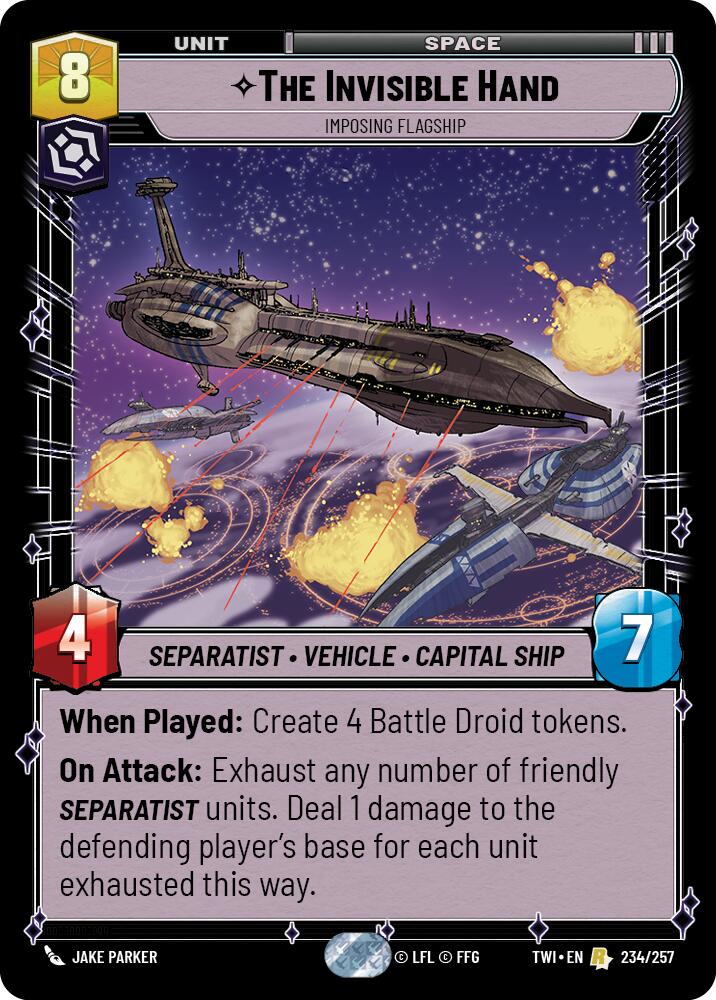 Star Wars: Unlimited: The Invisible Hand - Imposing Flagship card image