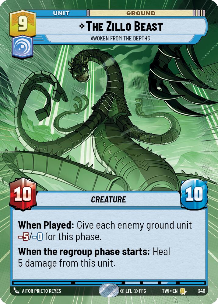 Star Wars: Unlimited: The Zillo Beast - Awoken From The Depths (Hyperspace) card image